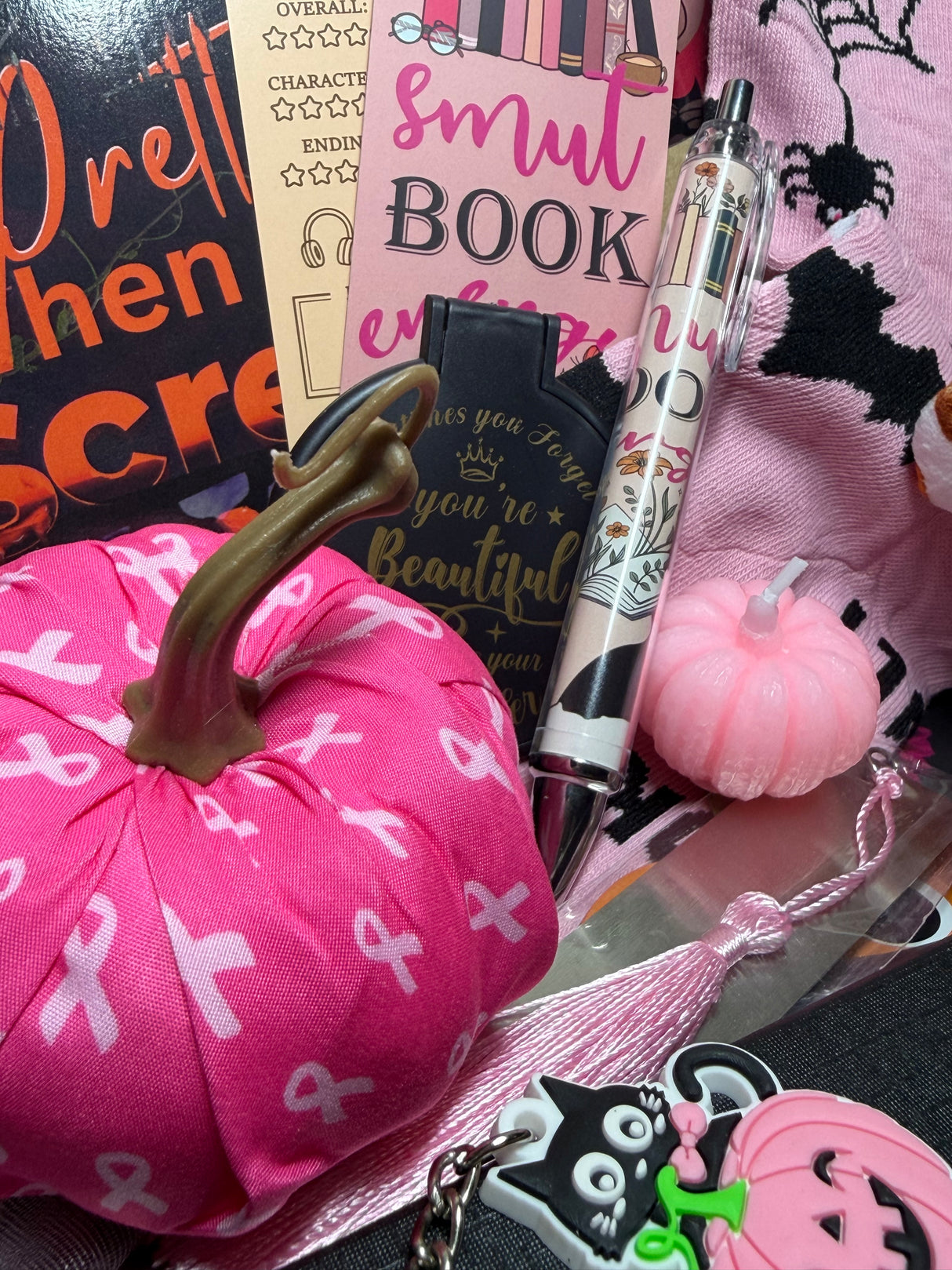Pink Halloween Dark Romance Box - October breast cancer awareness month