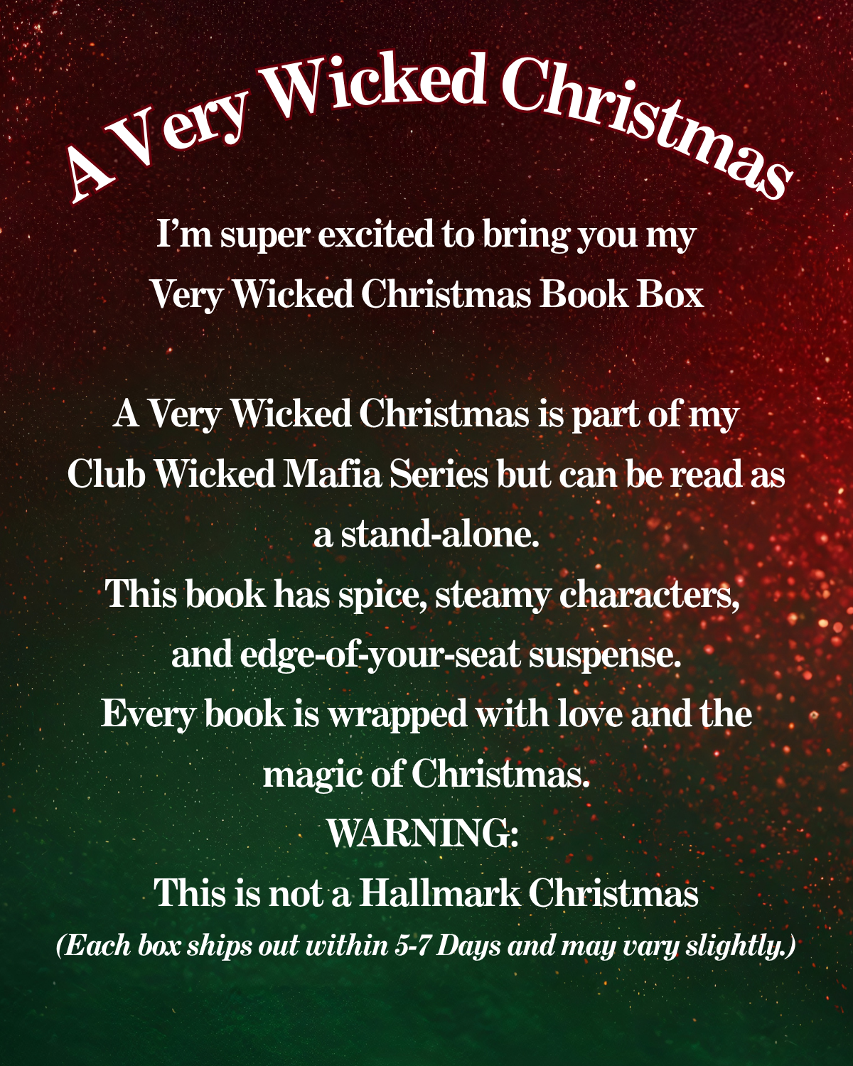 A Very Wicked Christmas Book Box - Dark Romance Crates