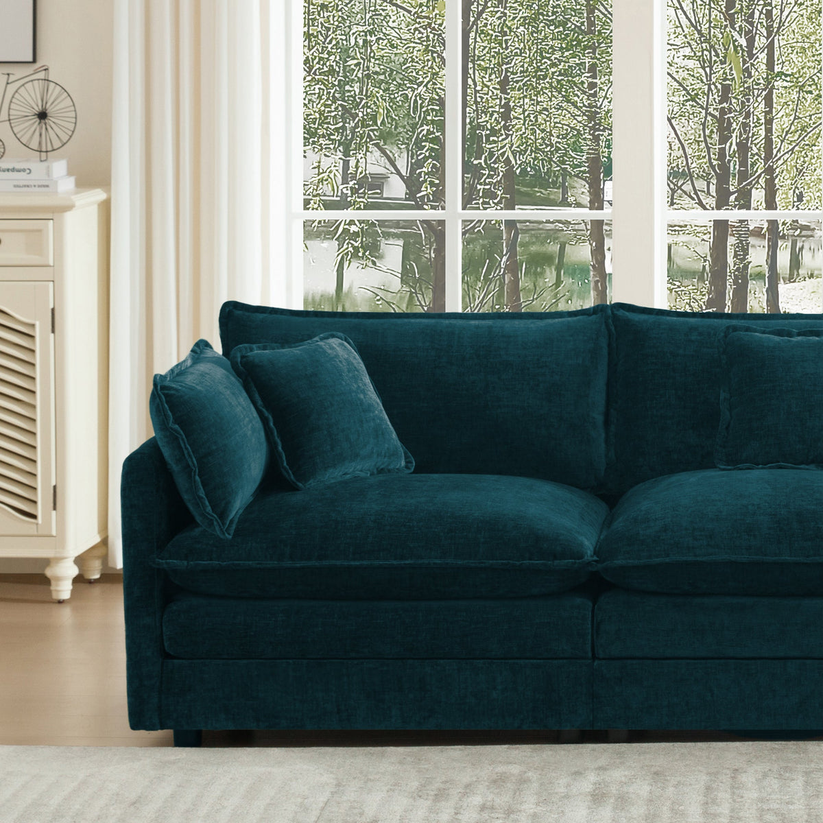 Comfy Deep Single Seat Sofa Upholstered Reading Armchair Chair
