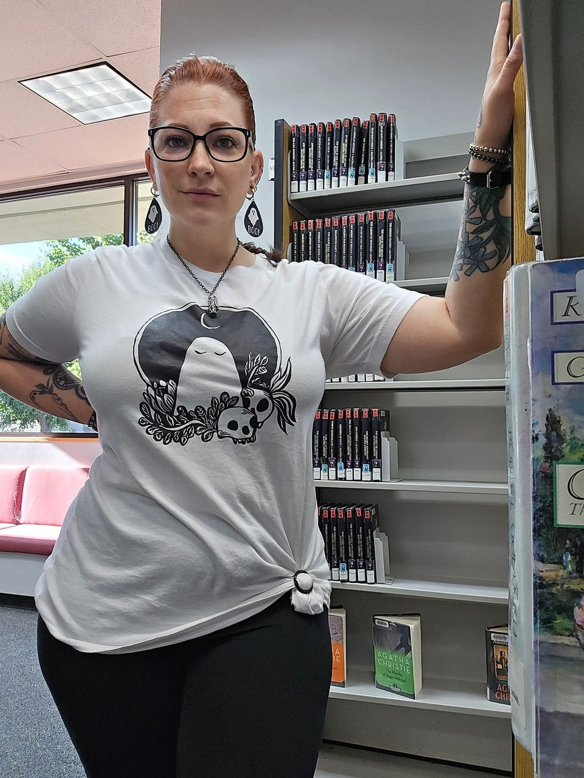 Cute Ghost Moon And Skulls Tee - Unisex Shirt