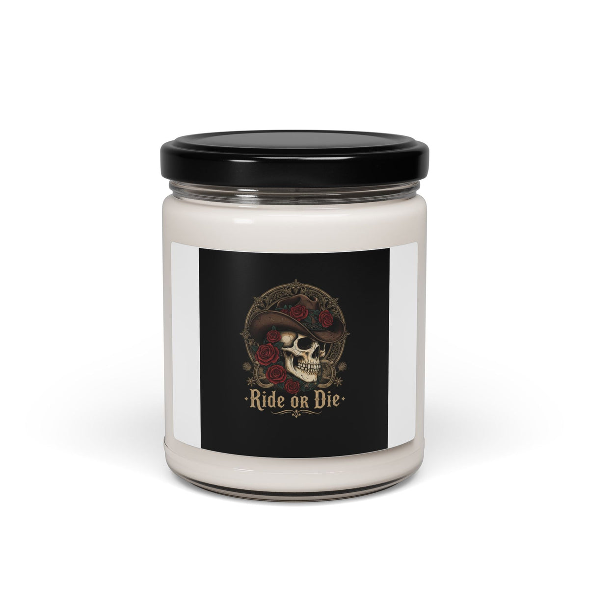 Ride or Die Skull Candle | Western-Gothic, gothic Americana soy candle