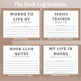 Book Log Reading Journal w/ 120 Reviews & Bookmark – Hardcover Journal with 120 Review Pages | Track & Review Reads, Reading Progress & Club Notes