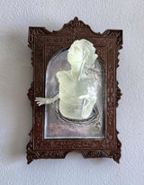 Ghost in the Mirror Wall Plaque, Glow in the Dark Resin | Victorian Gothic Haunted Wall Art |  Gift for Halloween and Spooky Home Decor