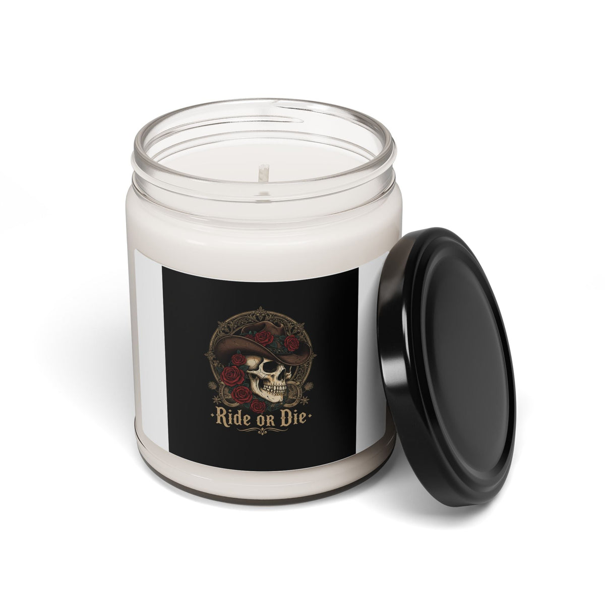 Ride or Die Skull Candle | Western-Gothic, gothic Americana soy candle