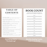 Book Log Reading Journal w/ 120 Reviews & Bookmark – Hardcover Journal with 120 Review Pages | Track & Review Reads, Reading Progress & Club Notes