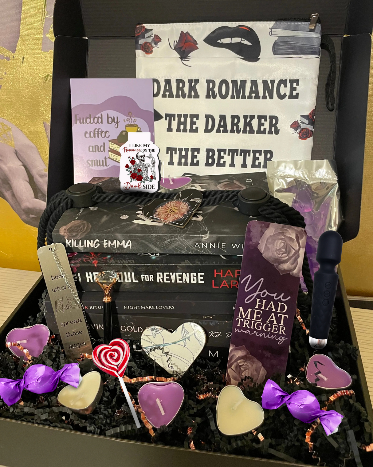 Dark & Spicy trope-gasm box: books & toys!