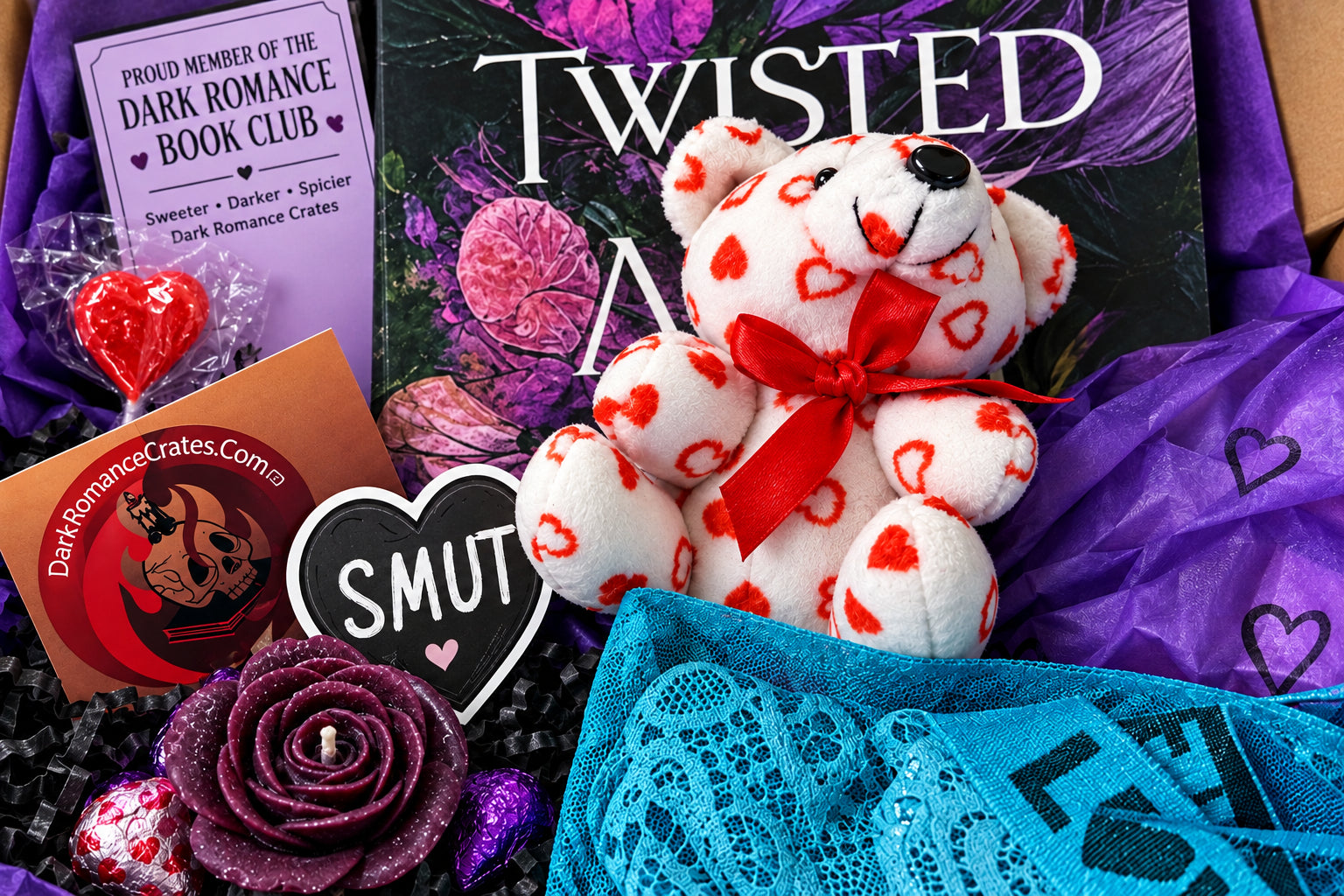 Luxury spicy gift basket - spa, books, toy, gift wrap