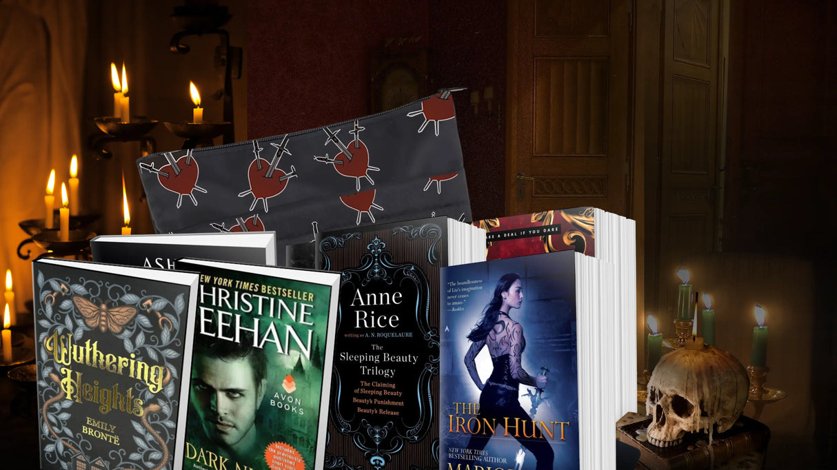 Dark Classics Bundle: Receive a mix of Dark Romance / Dark Fantasy paperback classics + bookish merch delivered to your door! Subscribe & Save Dark Romance Crates