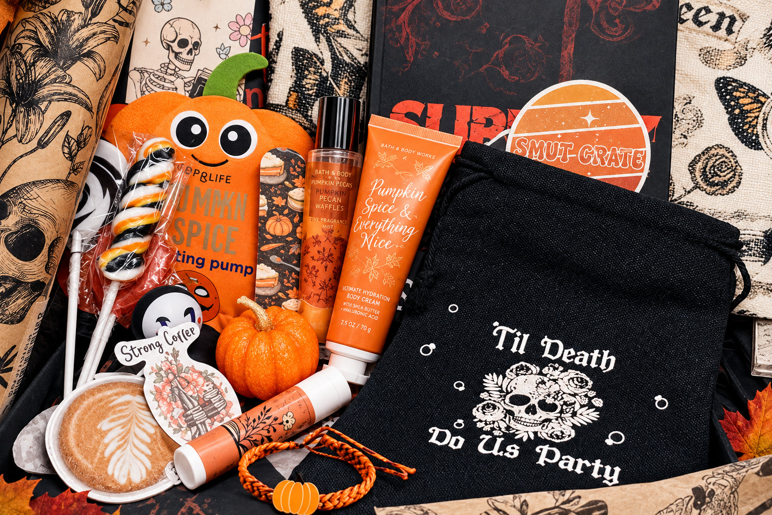 🍁Fall Ya'll Spicy + Spooky Dark Romance Book Box w/ Fall Themed Merch