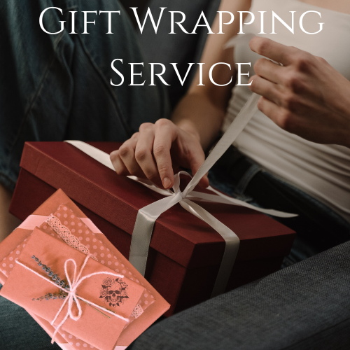 Gift Wrapping Service add-on: beautifully wrapped books, boxed merch, including double boxed shipping crate for extra protection.