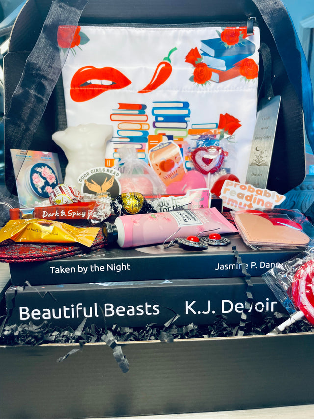 5)Smut Bundle Dark Romance Gift Basket. Combine two crates (dark erotica + dark fantasy) for discount. Multiple toys, accessories, goodies. NOW available via Subscription!