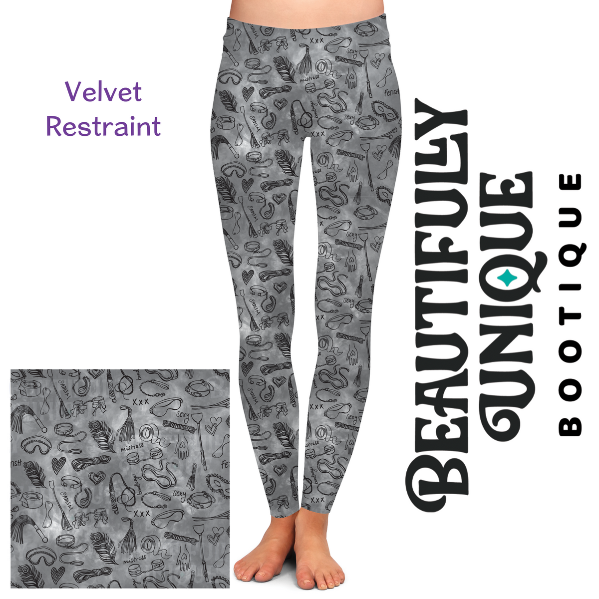 Pre-Order: Velvet Restraint Exclusive Leggings - High-quality Handcrafted Vibrant BDSM Kink