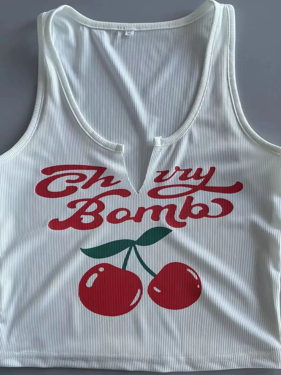 Cherry Bomb Tank Top - Stretchy, fitted fabric