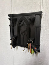 Gothic Wall Mounted Key Hook - 3D Printed Dark Decor Organizer