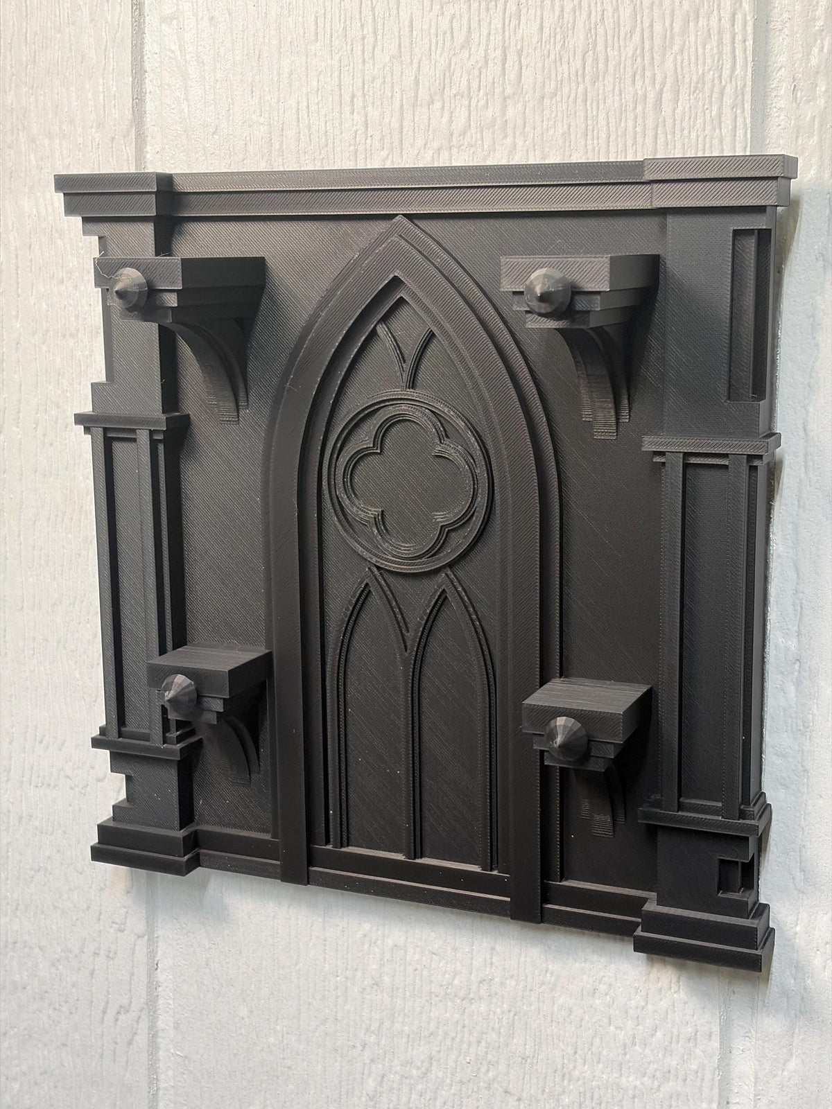 Gothic Wall Mounted Key Hook - 3D Printed Dark Decor Organizer